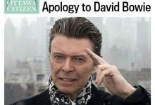 Ottawa Citizen apologises to David Bowie re Chris Hadfield’s video
