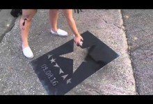 Spraying Blackstar Stencils