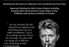 EXHIBITION/AUCTION OF BOWIE’S ART COLLECTION