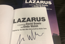 Win 1 of 5 signed copies of Lazarus: The Complete Book and Lyrics!