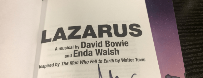 Win 1 of 5 signed copies of Lazarus: The Complete Book and Lyrics!