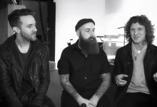 Close up with the guitarists from the musical Lazarus by David Bowie