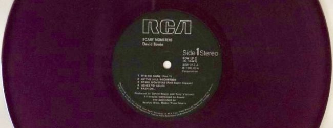 Incredibly rare purple vinyl copy of Scary Monsters (And Super Creeps) up for auction!