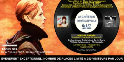 Exhibition & Listening Party for David Bowie’s ‘Low’ and Iggy Pop’s ‘The Idiot’ album at Le Château D’Hérouville 5th, 6th & 7th June